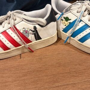 Adidas Kids Star Wars Sneakers - White, Red, and Blue